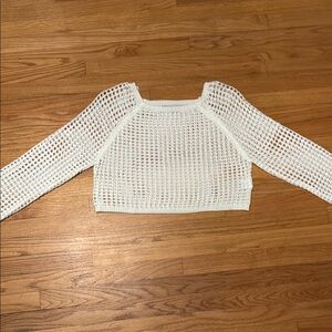 Love Tree Cream Open-Knit Sweater